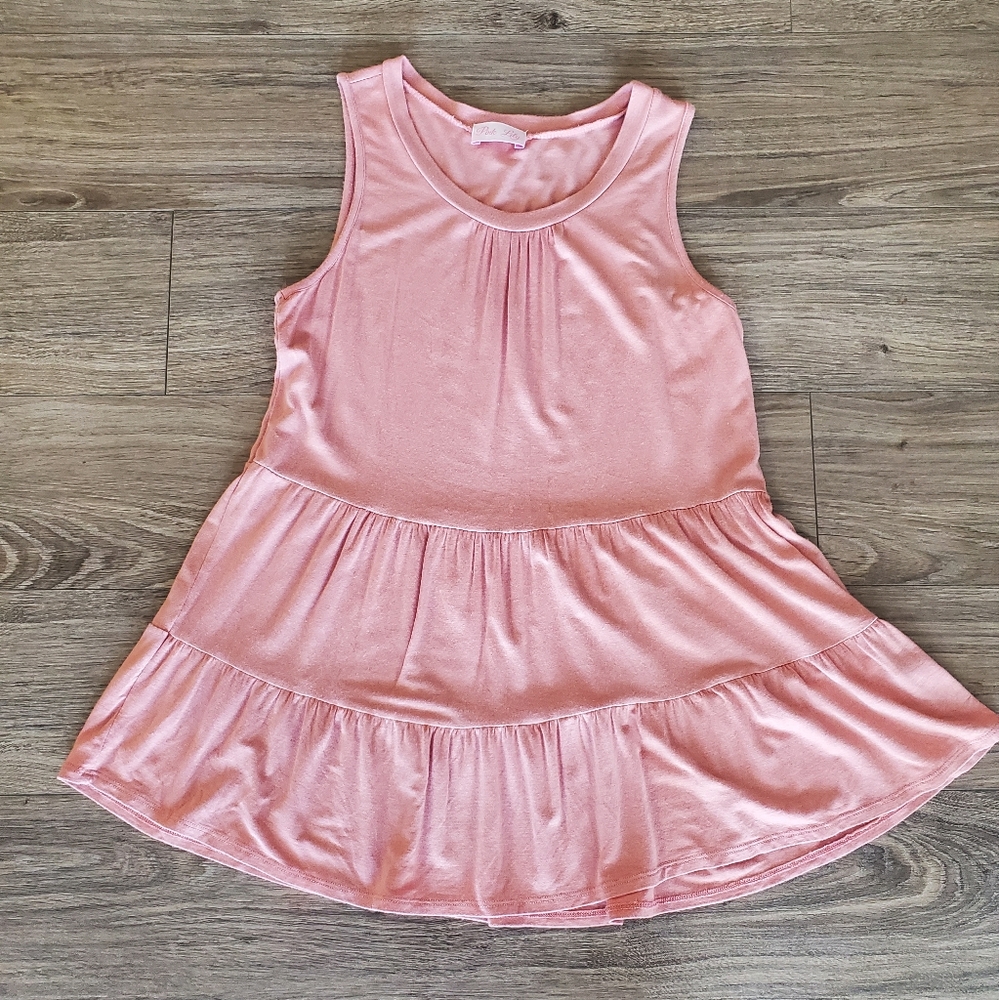 Pink Lily‎ Tiered Tank Top